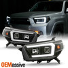 For 2010-2013 Toyota 4Runner Projector LED DRL Headlights Housing - Black