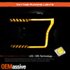 For 18-20 F150 LED Projector Black Headlights w/Sequential Signal Amber Parking