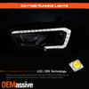 For 16-23 Toyota Tacoma SR SR5 LED Light Bar Black Headlights + Tail Lamps Combo