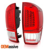 Fit 16-23 Toyota Tacoma SR SR5 LED Light Tube Headlights & Tail Lamps - Black
