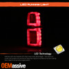 For 2015-2020 Chevy Suburban Tahoe LED Running Chrome Red Tail Lights Outer Pair