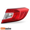 For 2018-2022 Honda Accord Sedan LED Chrome Red Clear Tail Light Outer Passenger