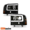 For 99-04 F250/F350/F450 Super Duty LED Parking Tube Projector Black Headlights