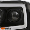For 99-04 F250/F350/F450 Super Duty LED Parking Tube Projector Black Headlights