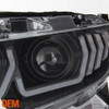 For 16-20 Honda Civic Halogen Projector Black Headllights w/ Sequential Signal
