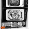 For 11-16 Ford F250/F350 Super Duty LED Parking C-Tube Projector Black Headlight