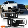 For Low Beam-Full LED 02-05 Dodge Ram Projector Headlight w/DRL Led Light Bar