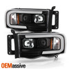 For Low Beam-Full LED 02-05 Dodge Ram Projector Headlight w/DRL Led Light Bar
