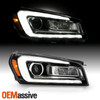 For 2013-2016 GMC Acadia HID/Xenon LED Tube Projector Black Headlight Passenger