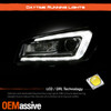 For 2013-2016 GMC Acadia HID/Xenon [LED Tube] Projector Black Headlight Pair L+R