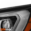 For 2013-2016 GMC Acadia HID/Xenon [LED Tube] Projector Black Headlight Pair L+R