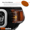 For 2010-2013 Toyota 4Runner C-Tube Bar Black Headlights Pair Left+Right 10-13
