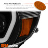 For 2005-2011 Toyota Tacoma TRD [LED C-Light Bar] Projector Black Headlight Pair