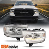 For 2019-2024 Dodge RAM 1500 Halogen Upgrade Full-LED Headlights w/Light Tube