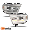 For 2019-2024 Dodge RAM 1500 Halogen Upgrade Full-LED Headlights w/Light Tube