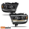 Fit 2019-2024 RAM 1500 Full-LED Headlights w/Sequential Signal Light Lamps 19-23