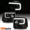 For 05-07 Ford F-250 350 450 550 Super Duty LED Projector Headlights - Black