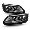 Fits 2012-2017 Volkswagen VW Tiguan Projector LED DRL Headlights Light Left+Right