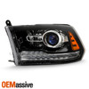 Fit 13-15 Ram 1500 / 2500 /3500 OE Projector Headlights LED DRL - Left Driver