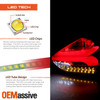 For 15-17 Ford Focus Hatchback Full LED Projector Headlights + Red Tail Lights