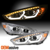 For 2015-2018 Ford Focus Full LED Projector Headlights Light w/Sequential Tube