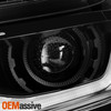 For 16-18 Chevy Camaro LED Tube Running HID/Xenon Black Projector Headlight Left