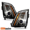 For 2009-2014 Cadillac CTS-V [HID/Xenon] w/ AFS Projector Black Headlights Pair