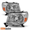 Fits 2005-2011 Toyota Tacoma Chrome Headlights Lamps Replacement Pair Left+Right