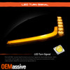 For 05-13 Corvette C6 Switchback Sequential LED Beams Projector Black Headlights