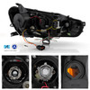 For 08-15 Mitsubishi Lancer Sequential Signal Halogen Projector Black Headlights