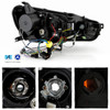 For 08-15 Mitsubishi Lancer Sequential Signal LED HID Projector Black Headlights