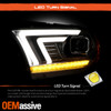 For 2011-2013 Durango LED Tube Sequential Signal Projector Headlights Left+Right