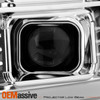 For 07-13 GMC Yukon XL 1500 2500 [LED Tube Parking] Projector Chrome Headlights