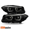 For 11-13 BMW 5 F10 HID w/AFS LED Sequential Signal Projector Black Headlights