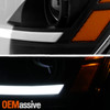 Black Fit 2007-2012 GMC Acadia LED Light Bar Projector Headlights Light Lamps