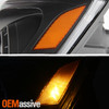 Black Fit 2007-2012 GMC Acadia LED Light Bar Projector Headlights Light Lamps