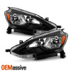 For 2016-2019 Nissan Sentra OE Style Halogen Headlights Pair Housing - Black