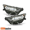 Fit 19-21 Toyota RAV4 Chrome Bezel LED Headlights Housing - Pair Replacement