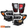 For 2016-2021 Nissan Titan LED Tail Lights + Headlights Combo Assemblies - Black