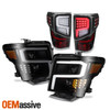 For 2016-2021 Nissan Titan LED Switchback Light Tube Headlights + Tail Lights