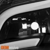 For 2010-2017 Chevy Equinox LT/LS [LED Tube Running] Projector Black Headlights