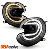 For 2010-2012 Mini Cooper LED DRL SwitchBack Signal HID Projector Black Headlamp