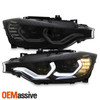 Fit 2012-2015 BMW F30 3-Series 4DR Smoked Full Led Headlights w/Led Sigal Light