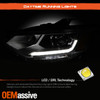 For 2018-2022 Chevy Traverse HID/Xenon [LED DRL] Projector Chrome Headlight Pair