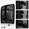 For 14-18 GMC Sierra 1500 15-19 2500HD/3500HD Full LED C-Tube Chrome Tail Lights