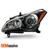 For 2011-2013 Infiniti M37 M56 HID w/o AFS Projector Black Headlight Driver Left