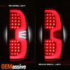 For 2014-2021 Toyota Tundra Pickup Truck Full LED [Tube-Bar] Chrome Tail Lights