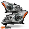 For 2011-2013 Infiniti M37 M56 HID Type w/ AFS Projector Chrome Headlights Pair