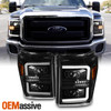 For 2011-2016 F250 F350 F450 F550 SuperDuty Full LED Headlights w/DRL Light bar