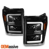 For 2011-2016 F250 F350 F450 F550 SuperDuty Full LED Headlights w/DRL Light bar